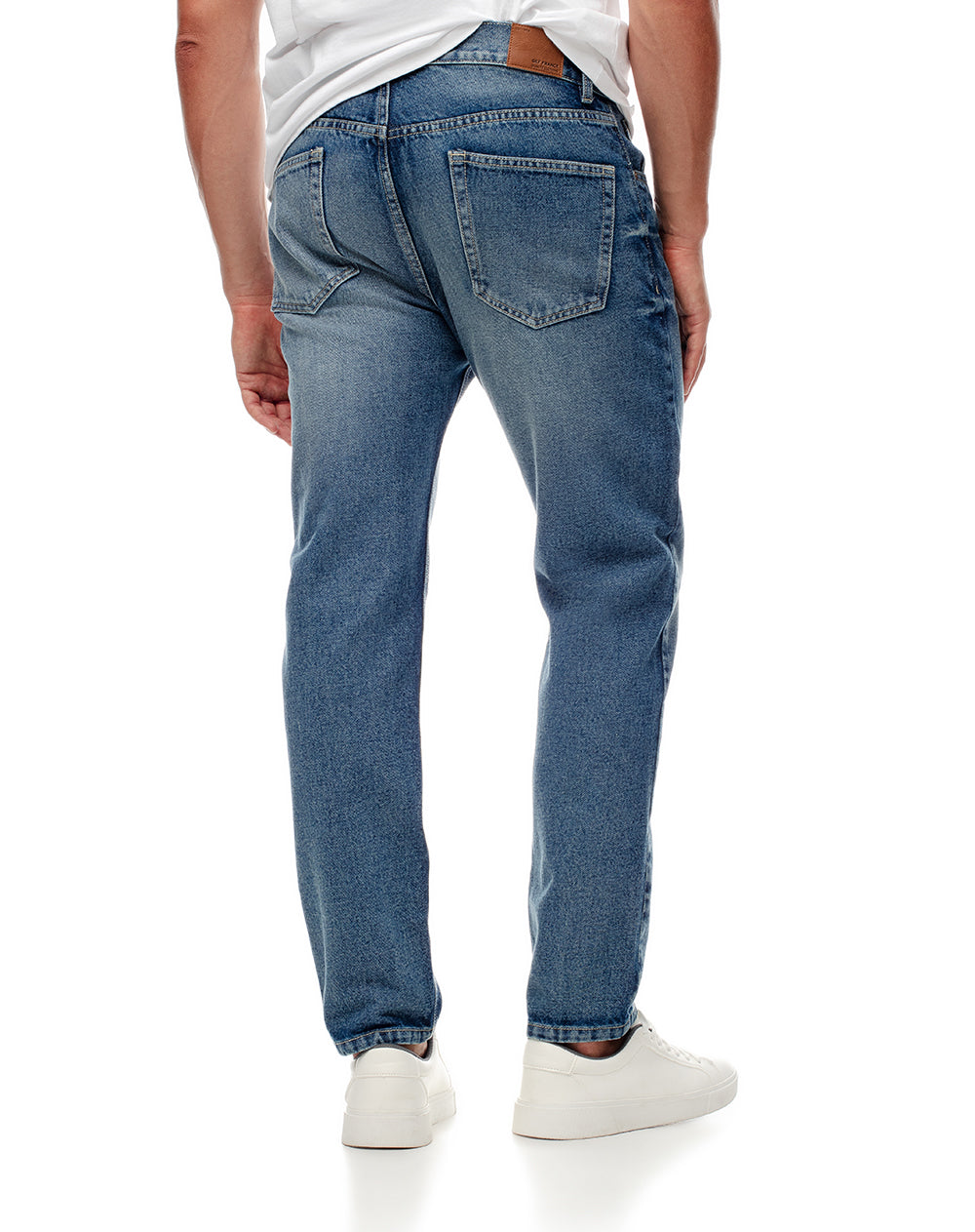 Jean tappered índigo medio hombre