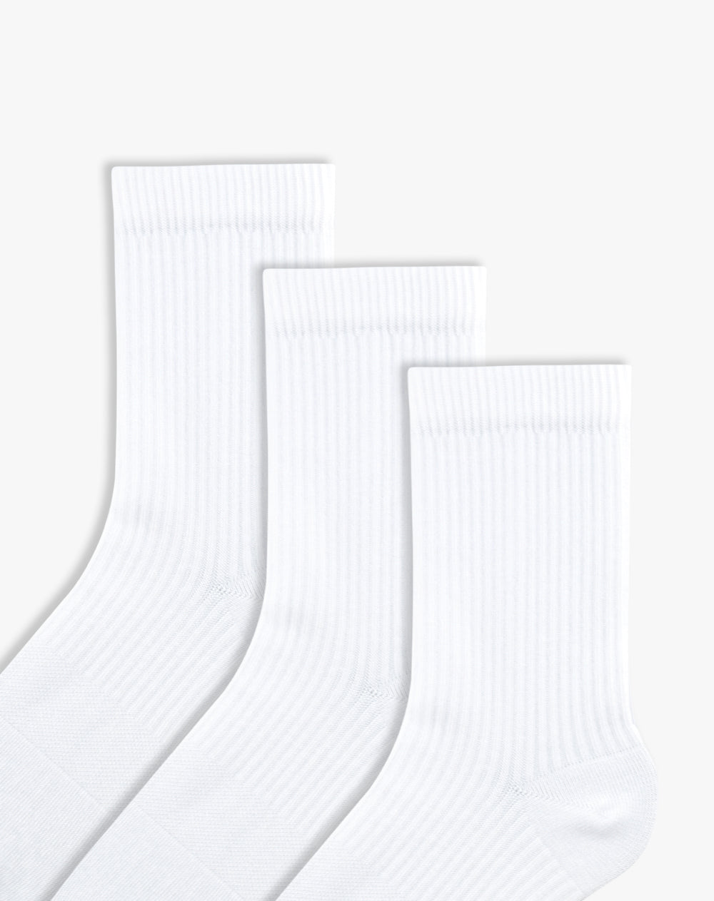 Medias mujer largas pack x3 blancas