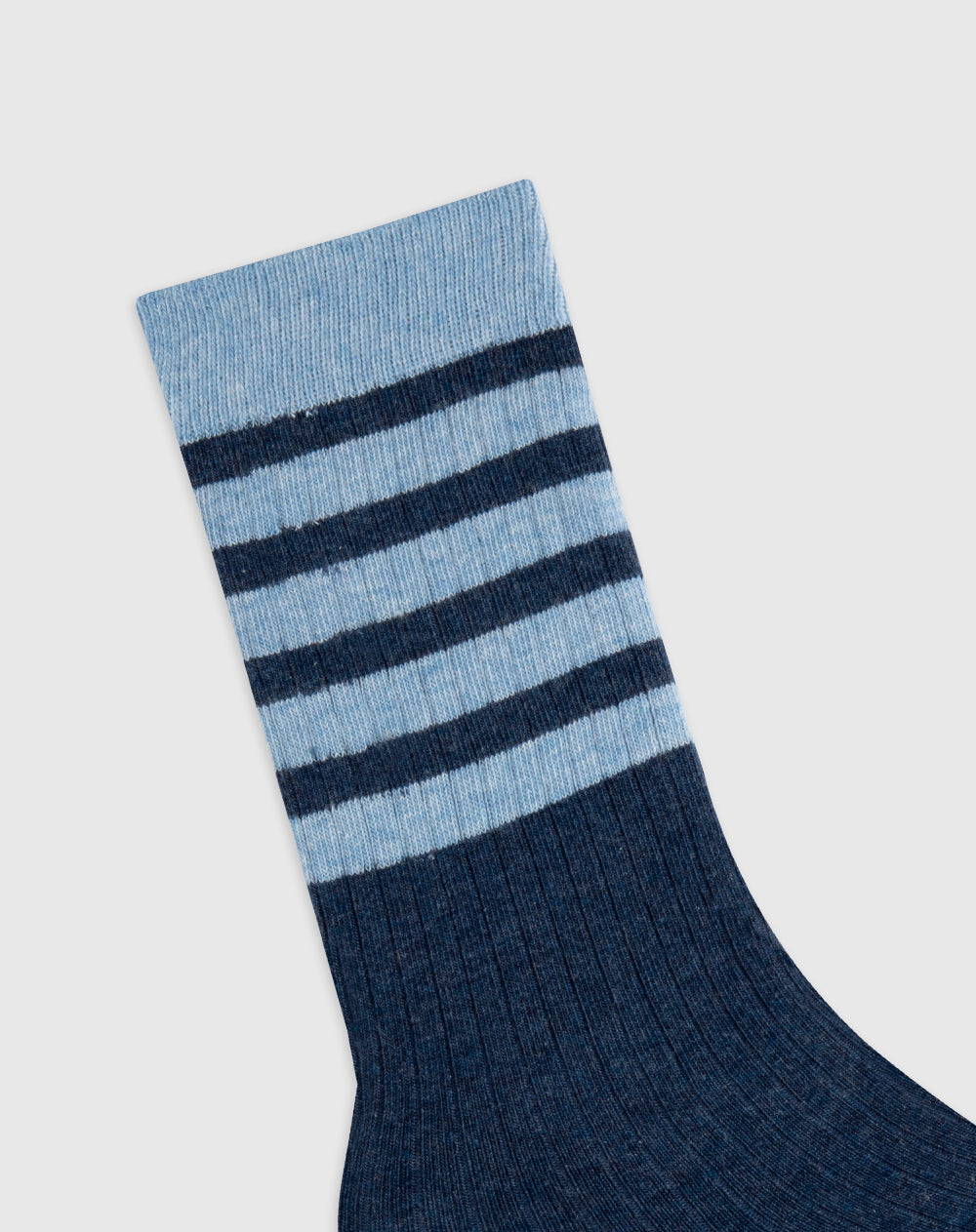 Medias mujer largas algodón azules rayas