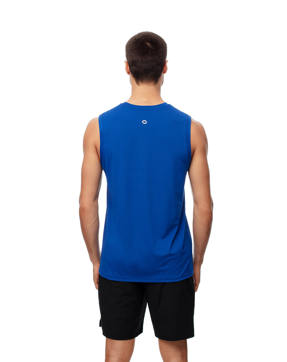 Camisilla deportiva antibacterial azul hombre