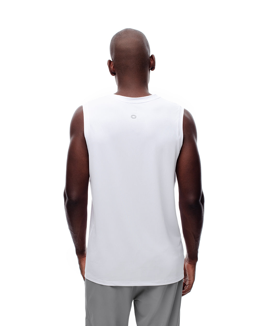 Camisilla deportiva antibacterial blanca hombre
