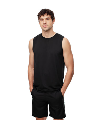 Camisilla deportiva control humedad negra hombre