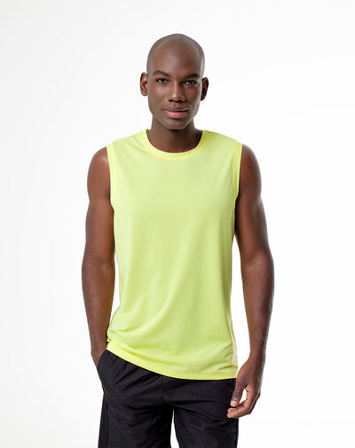 Camisilla deportiva control humedad verde hombre