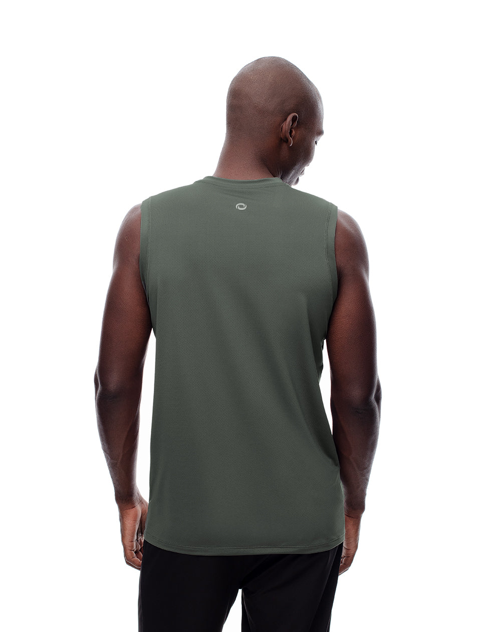 Camisilla deportiva antibacterial verde hombre