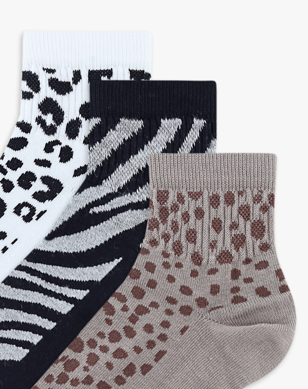 Medias mujer tobillera pack x3 surtido