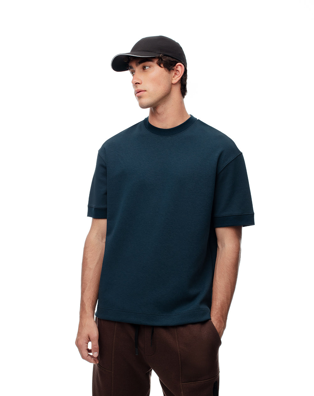 Camiseta relax oversize azul hombre