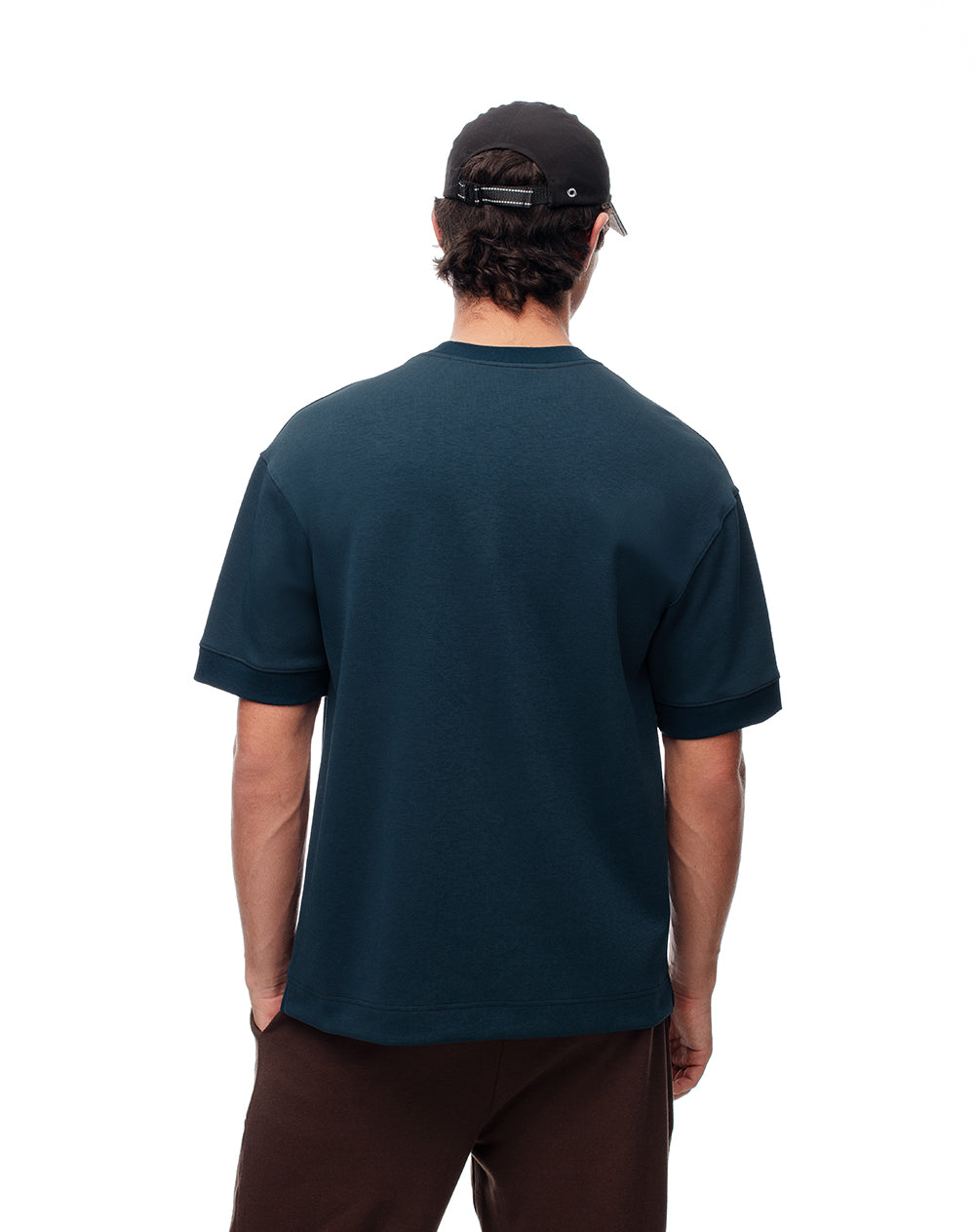 Camiseta relax oversize azul hombre