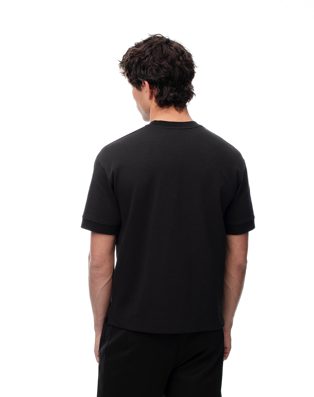 Camiseta oversized fit manga corta negra