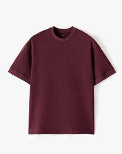 Camiseta relax oversize vinotinto hombre