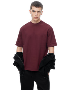 Camiseta relax oversize vino tinto hombre