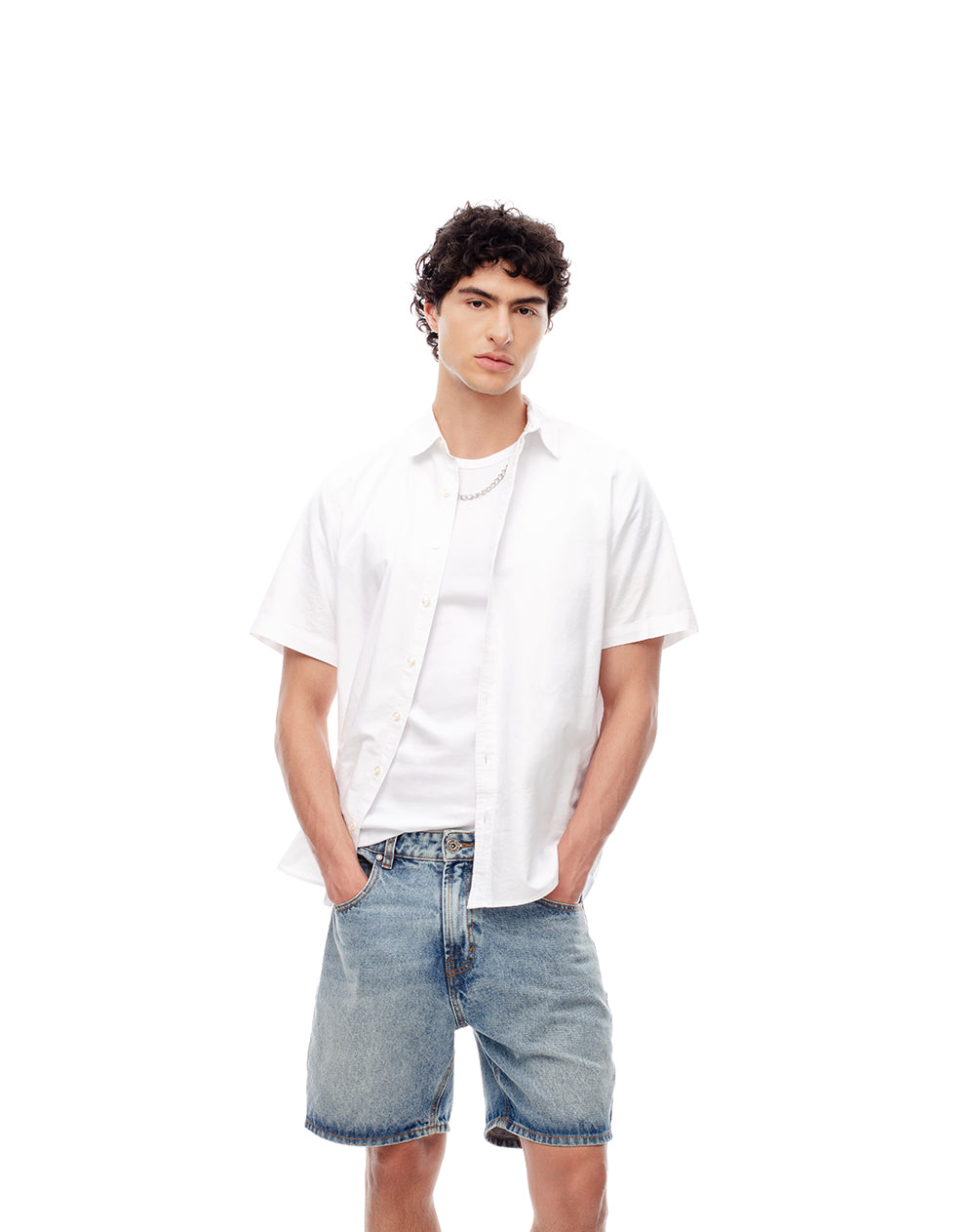 Bermuda regular fit índigo medio