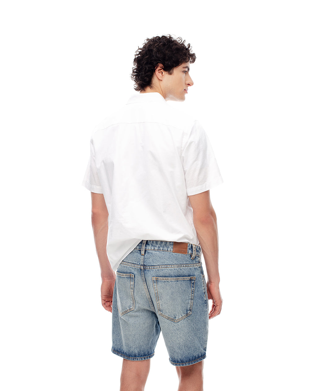 Bermuda denim regular índigo medio hombre