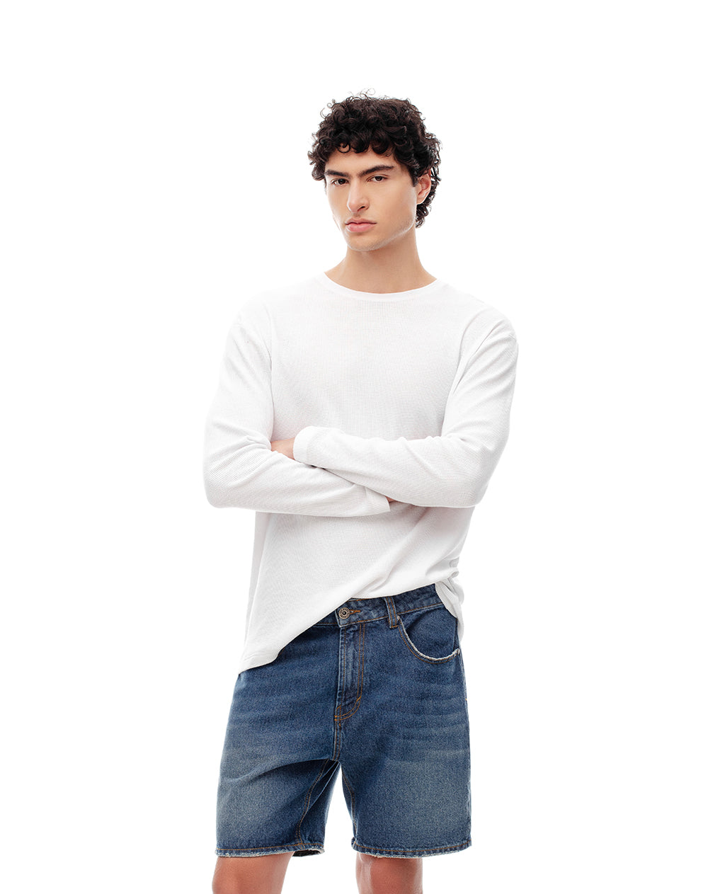 Bermuda regular fit índigo oscuro