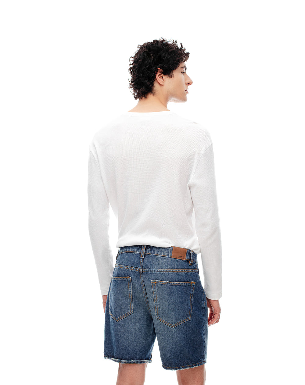 Bermuda denim regular índigo oscuro hombre