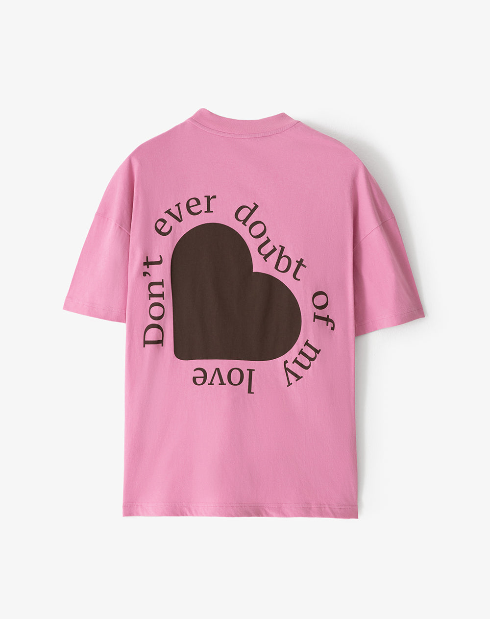 Camiseta regular algodón estampada rosa unisex