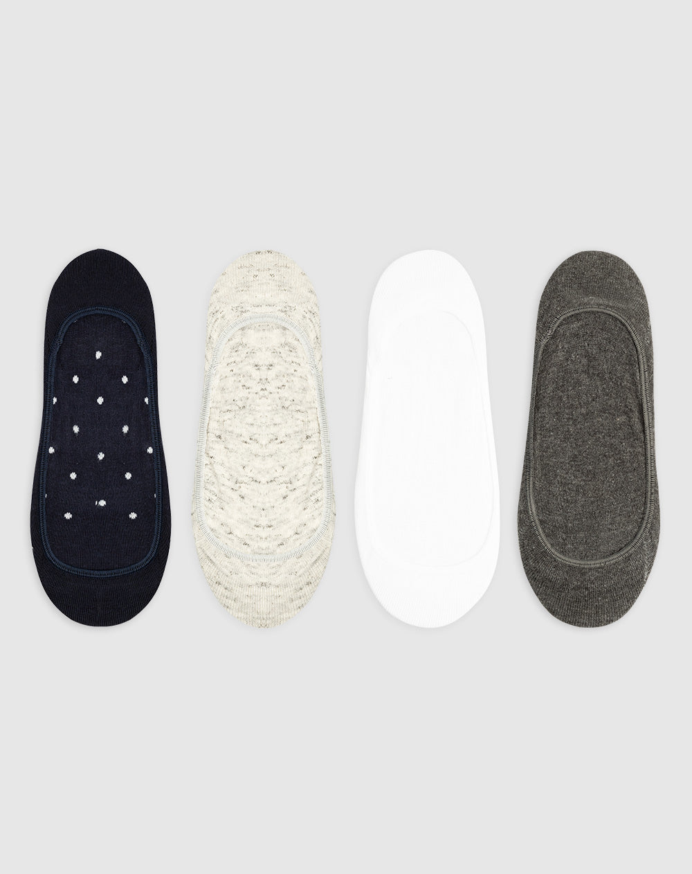 Medias mujer baleta algodón pack x4 surtido