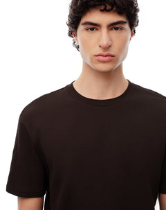 Camiseta oversize algodón chocolate hombre