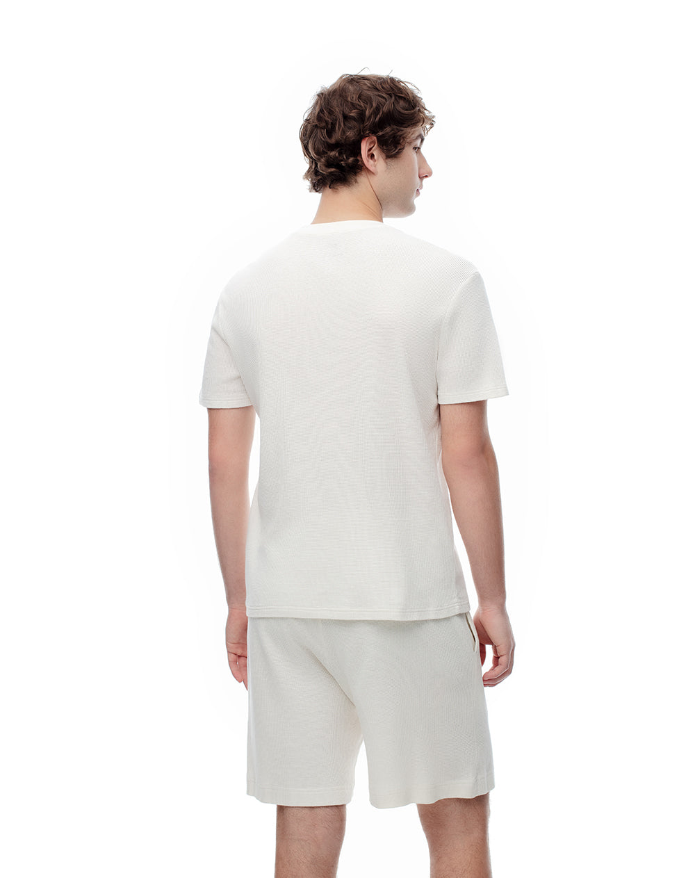 Camiseta oversize algodón vainilla hombre