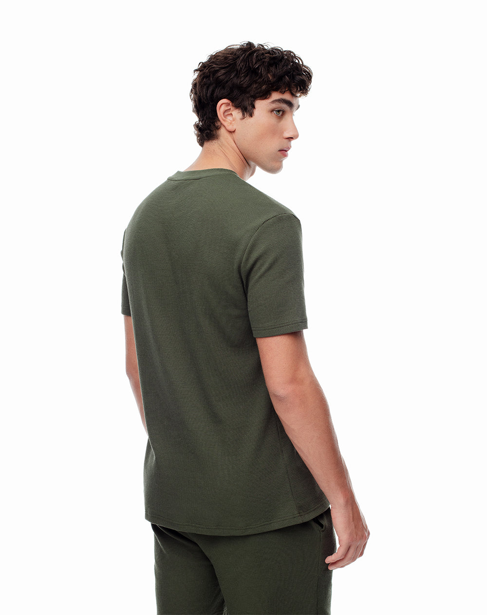 Camiseta regular algodón verde hombre