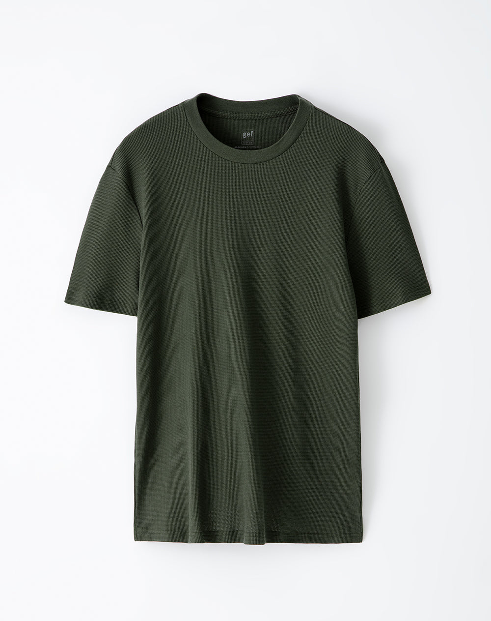Camiseta regular algodón verde hombre
