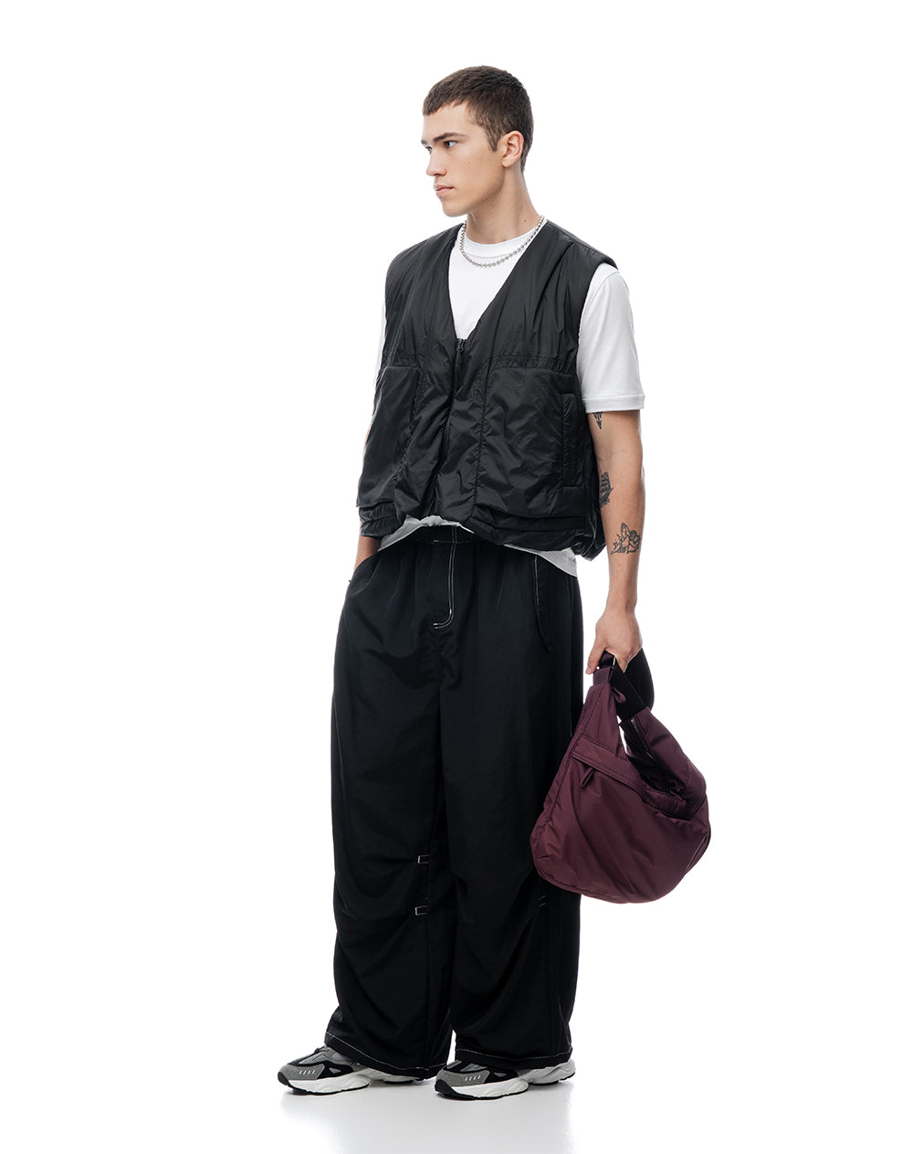 Bolso vino tinto hombre