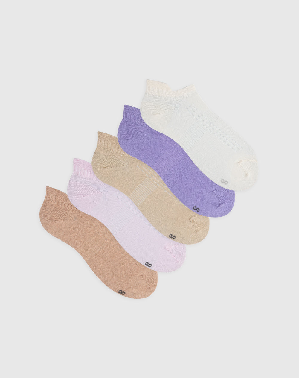 Medias para mujer tobilleras cortas algodón pack x5unds surtidas