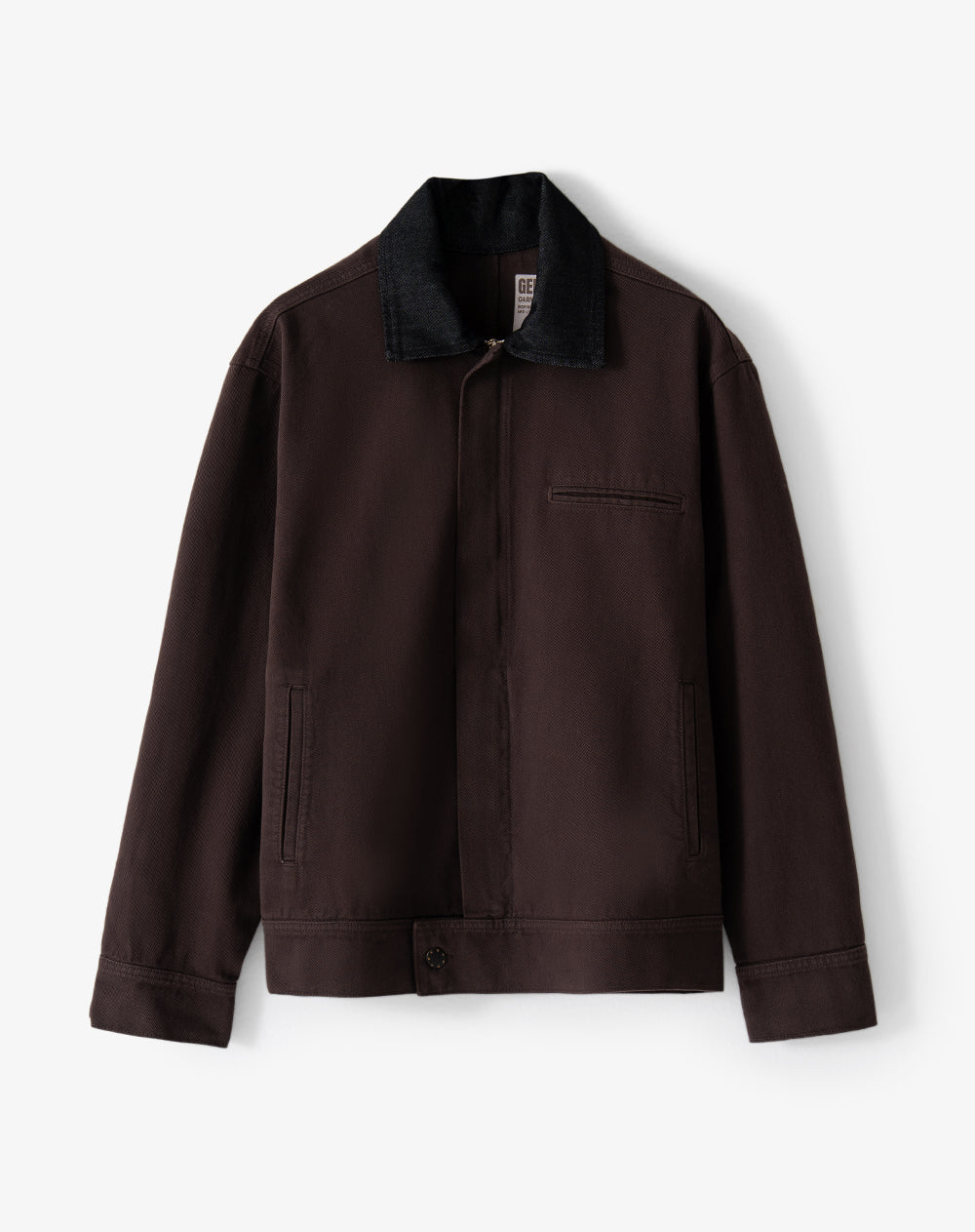 Chaqueta regular fit sin capucha chocolate hombre