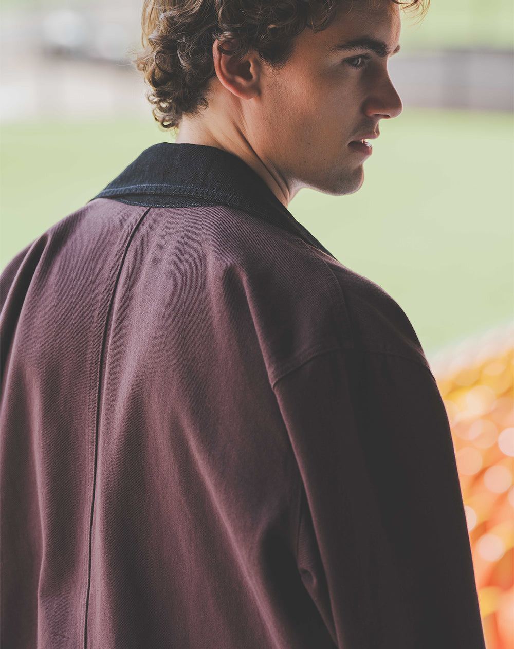 Chaqueta cazadora denim chocolate hombre