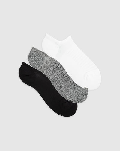 Medias mujer tobillera corta secado rápido pack x3 surtido