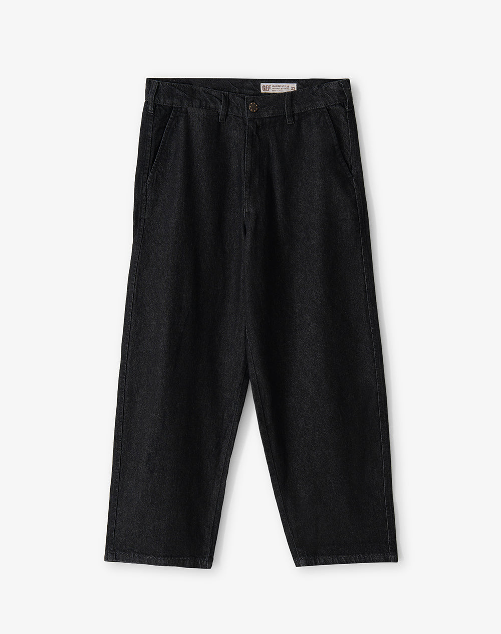 Jean regular fit tiro medio negro hombre