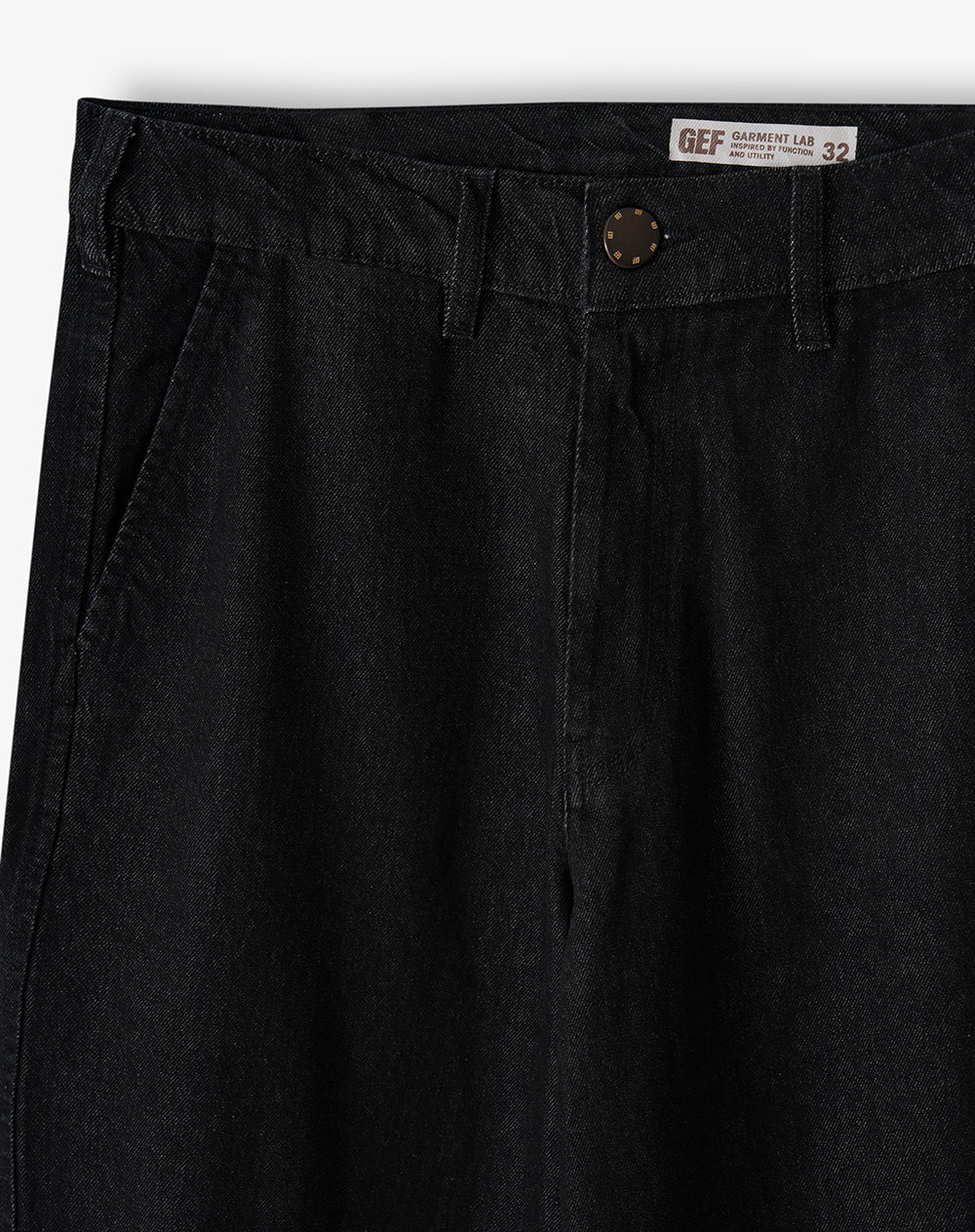 Jean regular fit tiro medio negro hombre