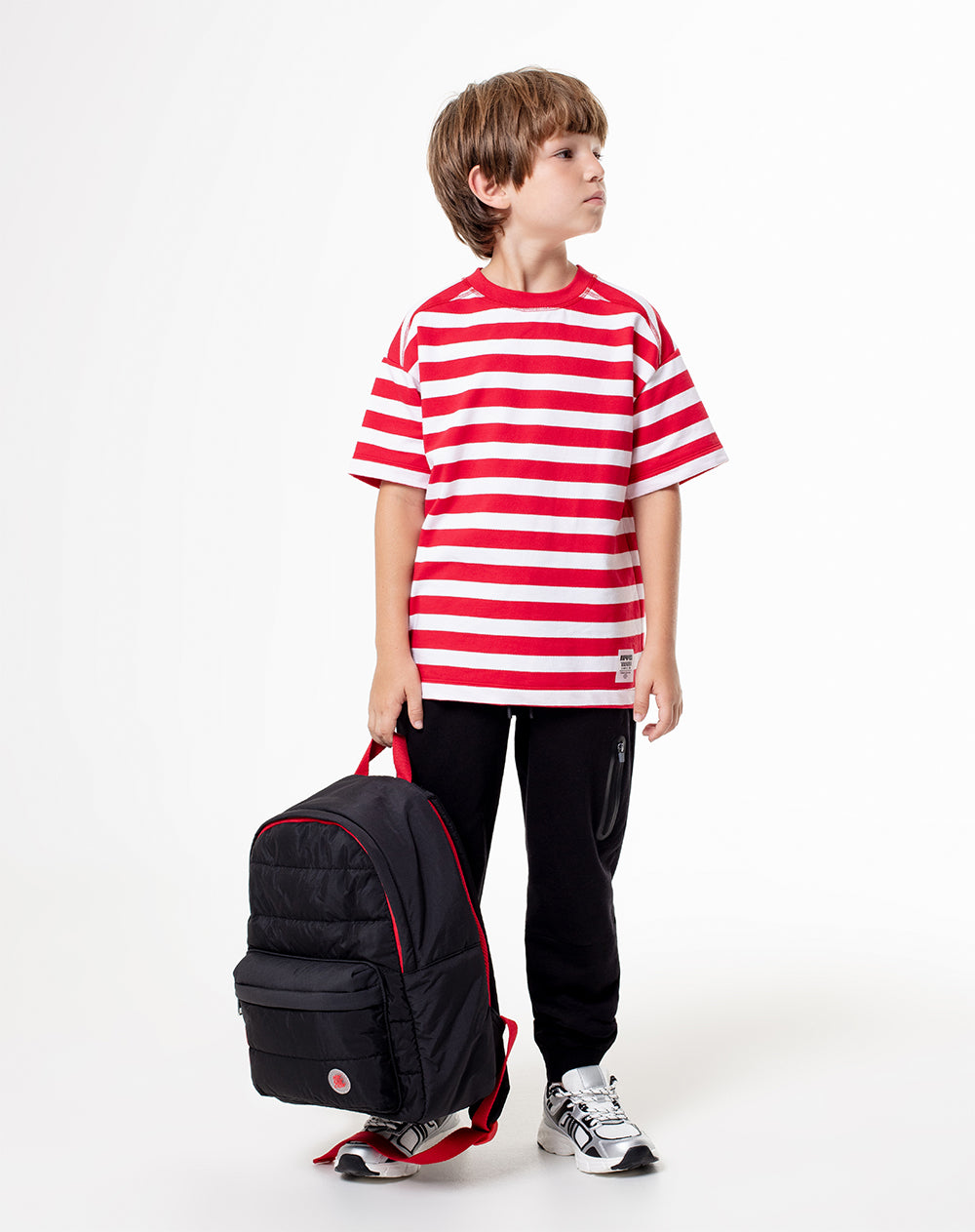 Morral acolchado negro niño