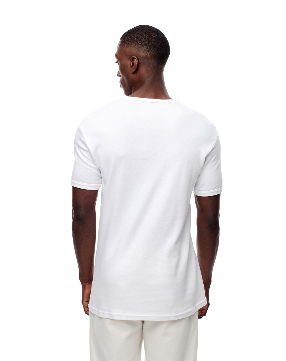 Camiseta slim algodón blanca hombre