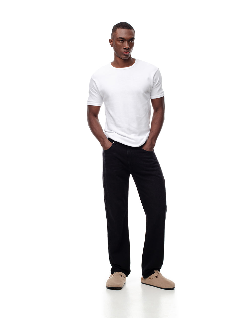 Camiseta slim algodón blanca hombre