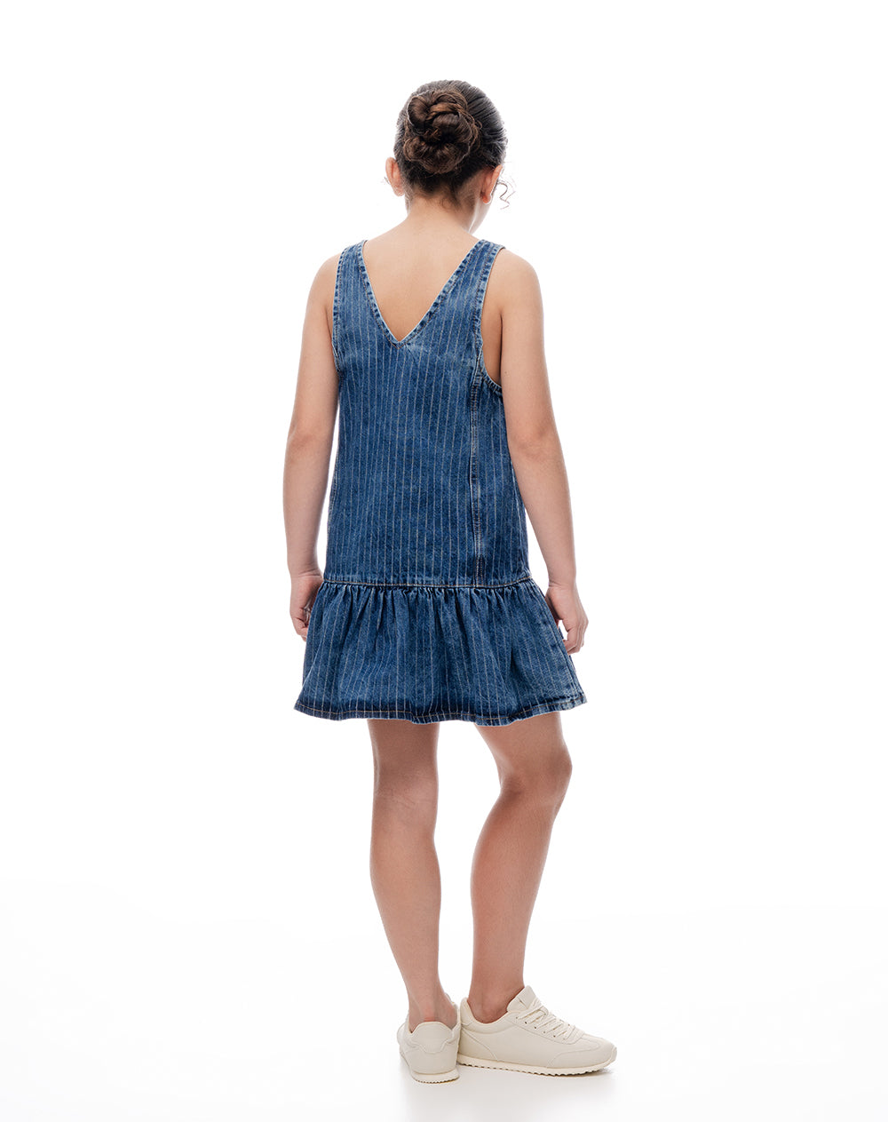 Vestido corto índigo medio niña