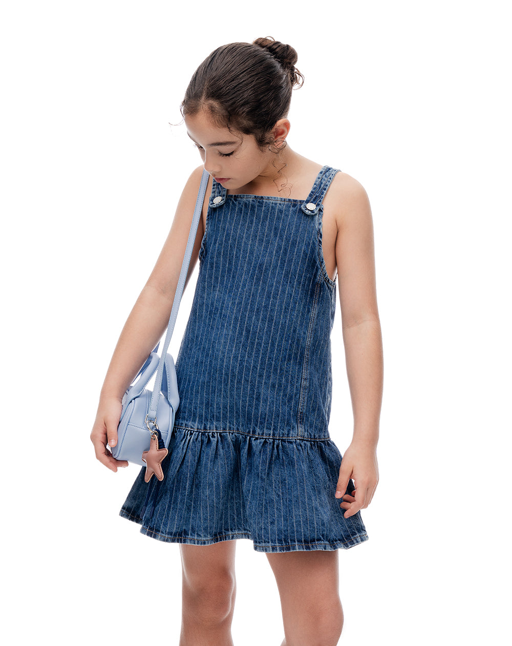 Vestido corto índigo medio niña