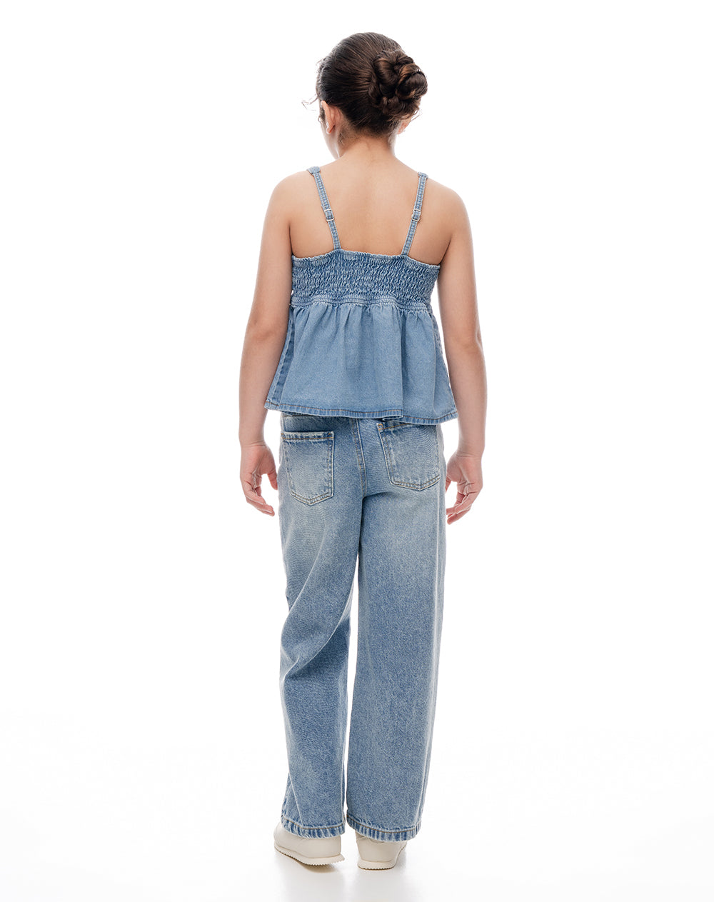 Camisa regular fit índigo medio