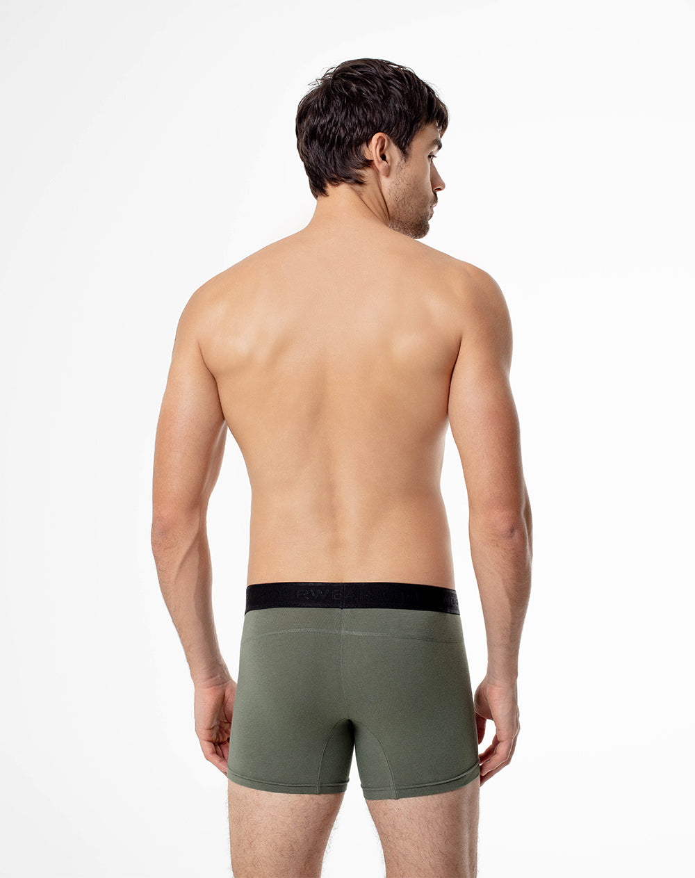 Bóxer medio jersey algodón soporte en panel verde