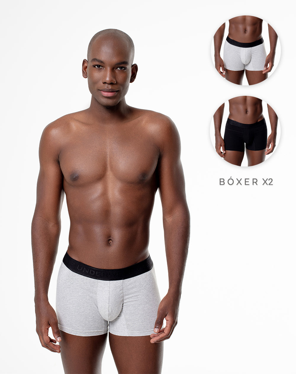 Set x2 Bóxers Cortos Surtidos Jaider para Hombre Ajuste Cómodo