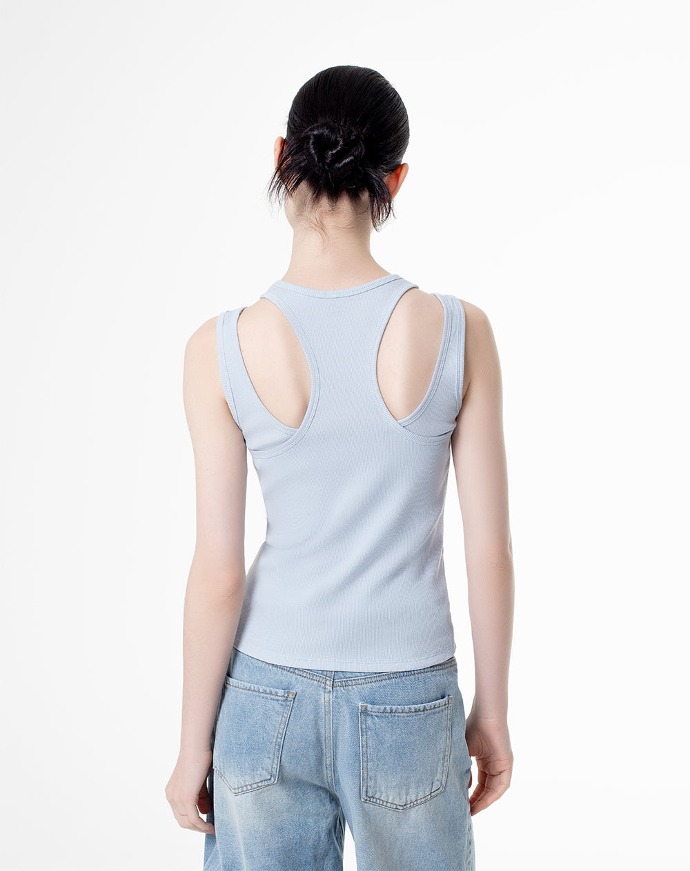 Camiseta esqueleto slim azul mujer