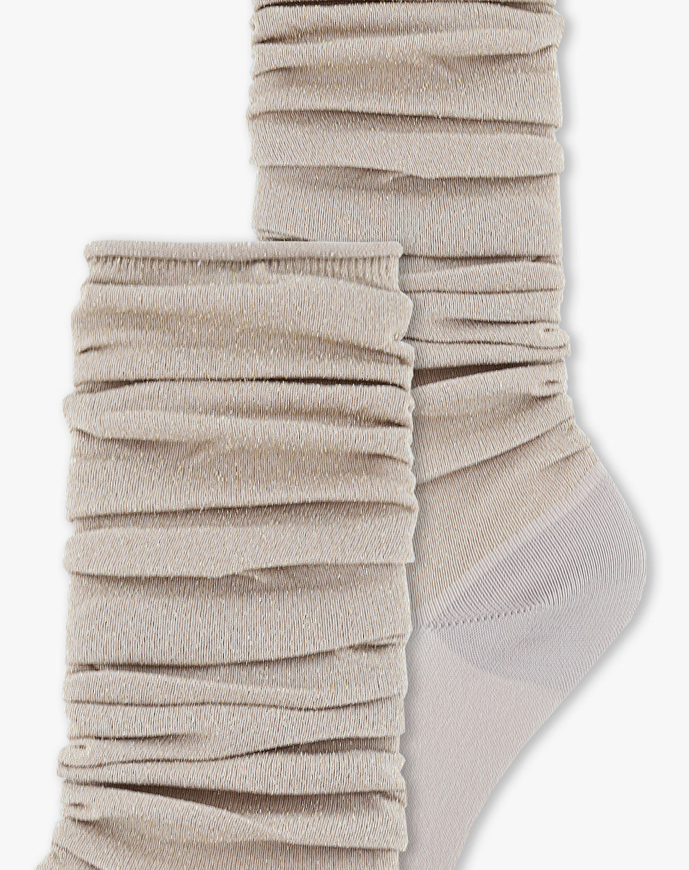 Medias mujer extra largas brillos gris