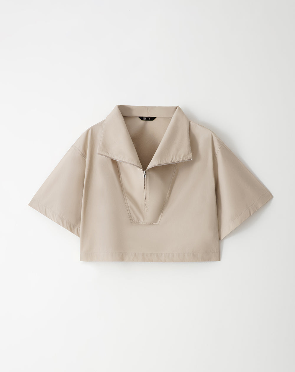 Camisa oversized fit manga corta kaki
