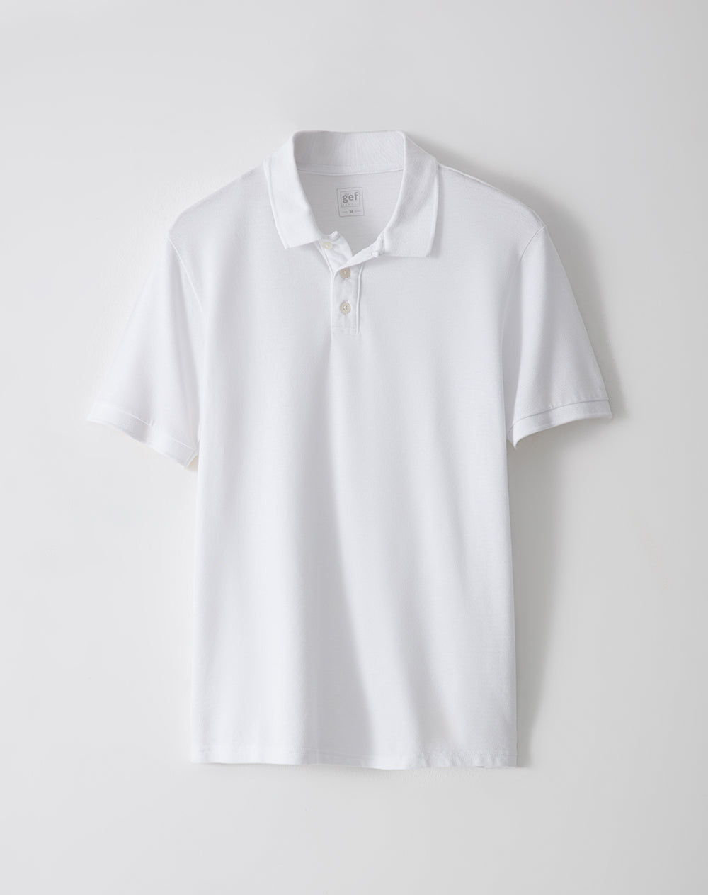 Polo slim algodón blanca hombre