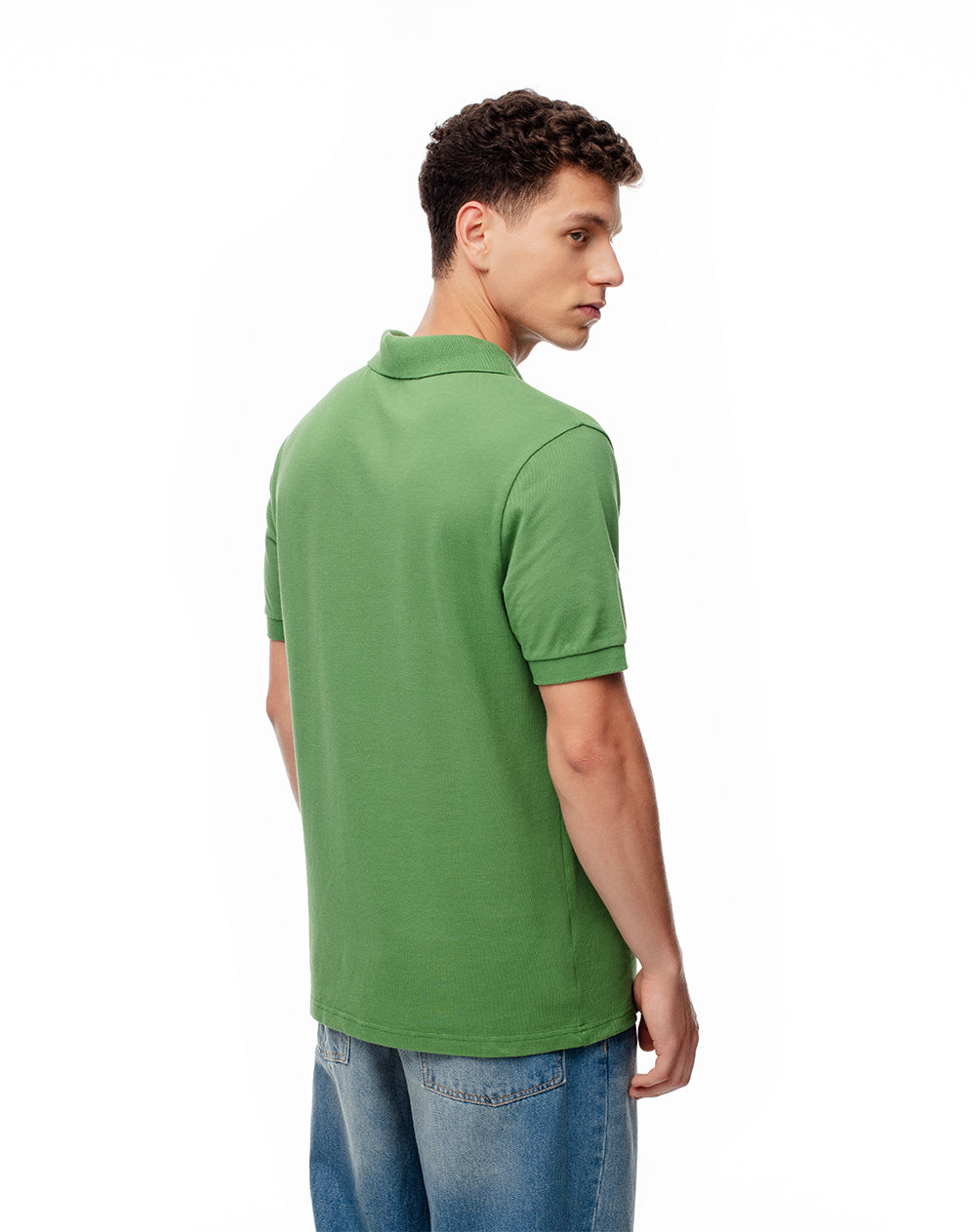 Polo slim verde hombre