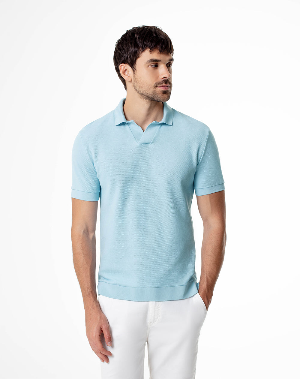 Blanco Polo Gef Polo Regular Fit Azul Camiseta Tipo Polo Para Hombre