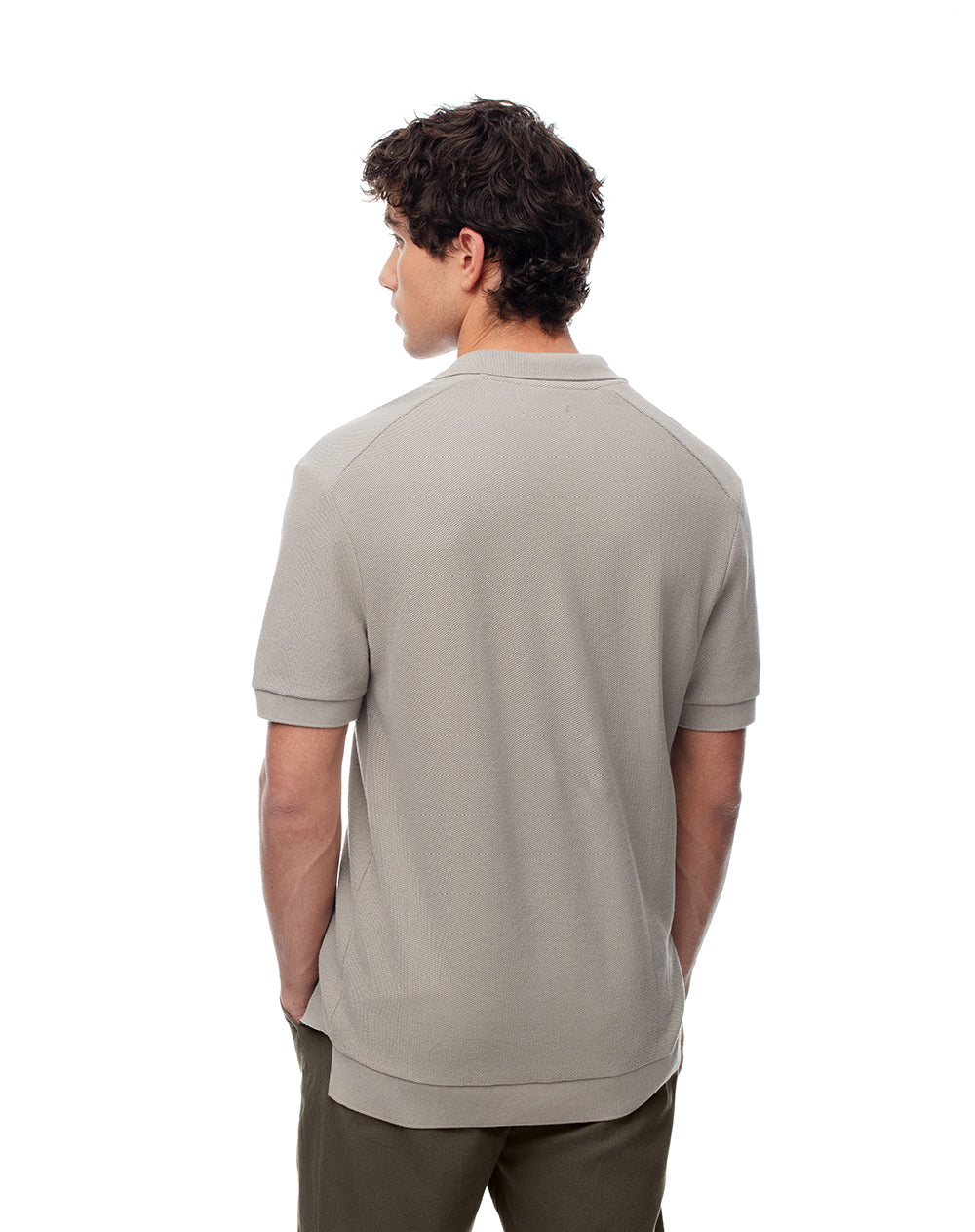 Polo regular algodón taupe hombre