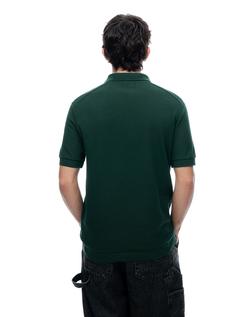 Polo regular verde hombre