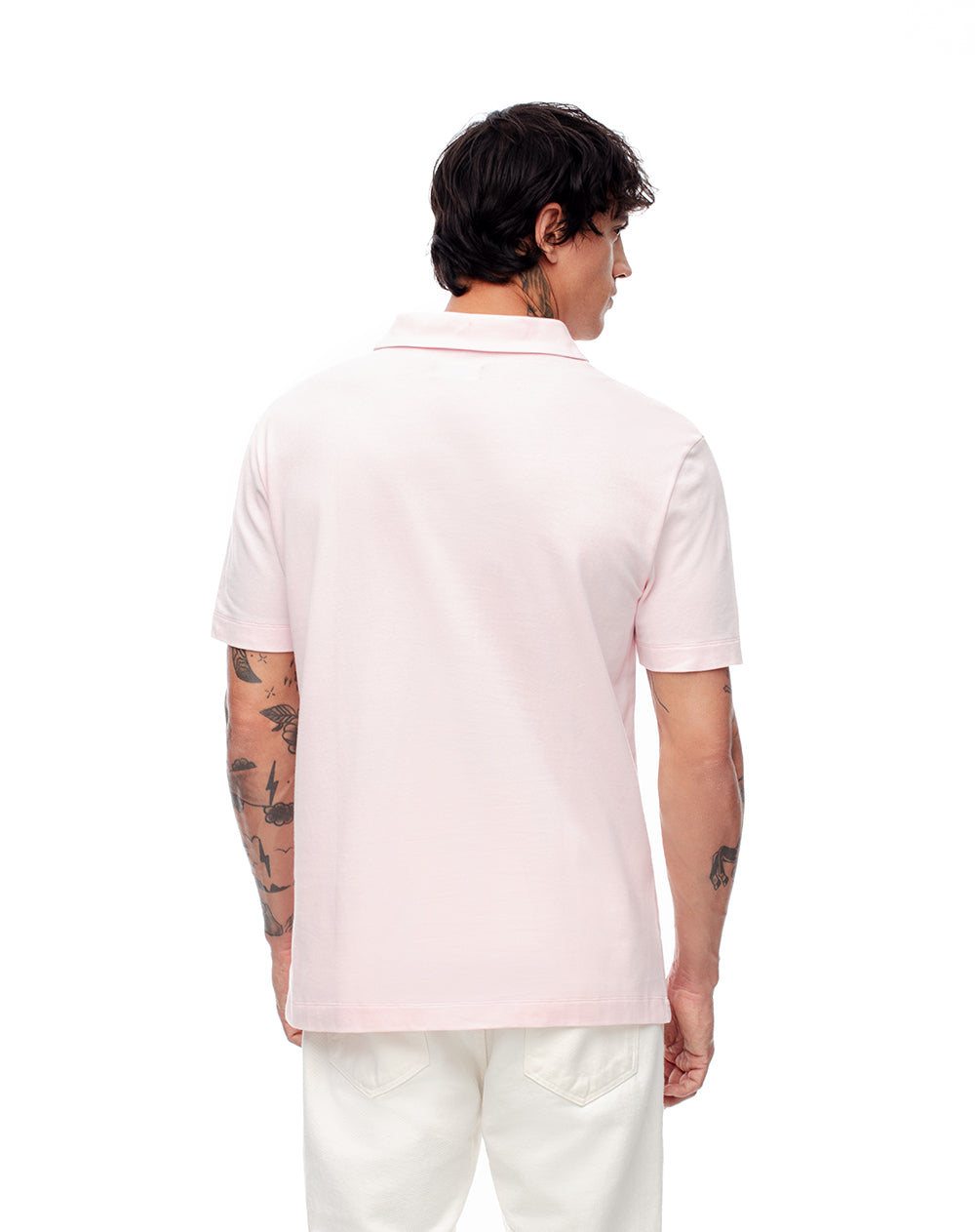 Polo regular algodón rosa hombre