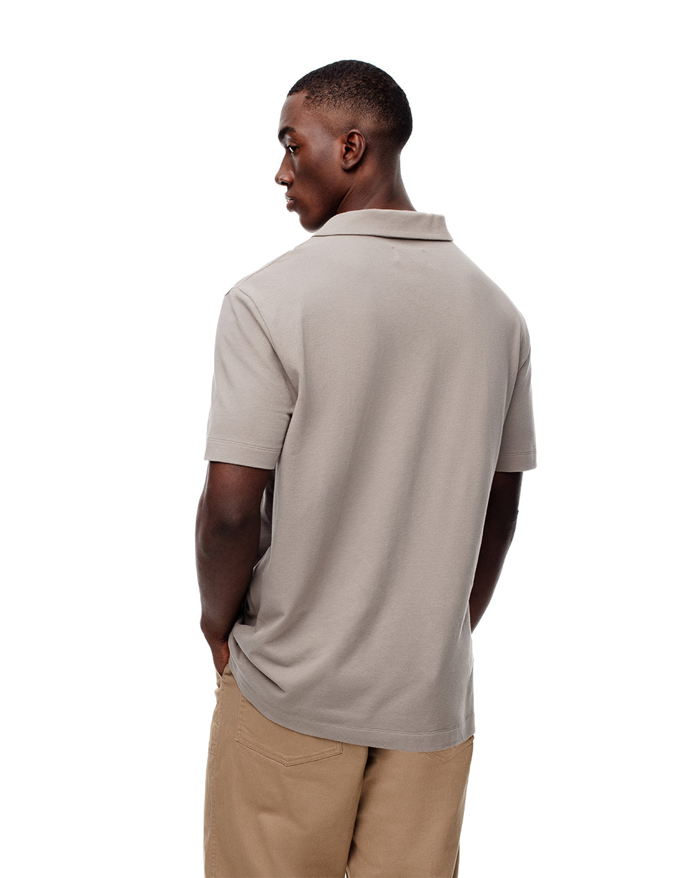 Polo regular fit taupe
