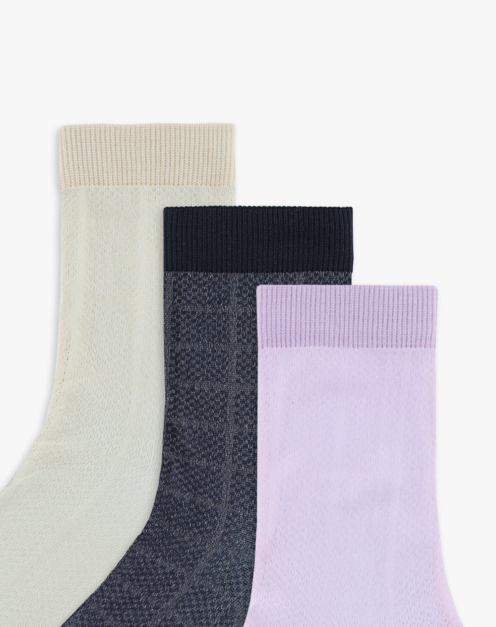 Medias mujer largas pack x3 surtido